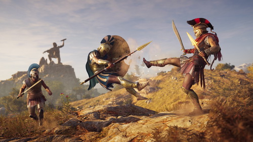 assassins creed odyssey alexios fighting battle x032