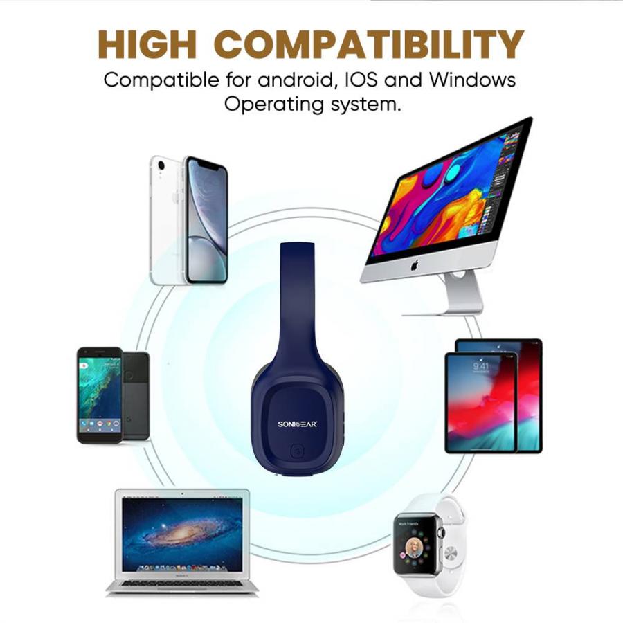 SONICGEAR BT5.4 OVER-EAR HEADPHONES AIRPHONE 5 RAINDROP