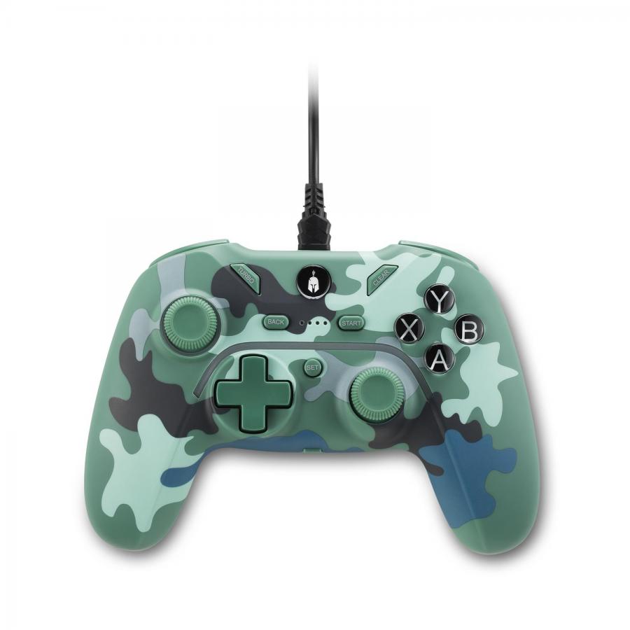 Spartan Gear - Pelekys Wired Controller Green Camo  PC - PS3