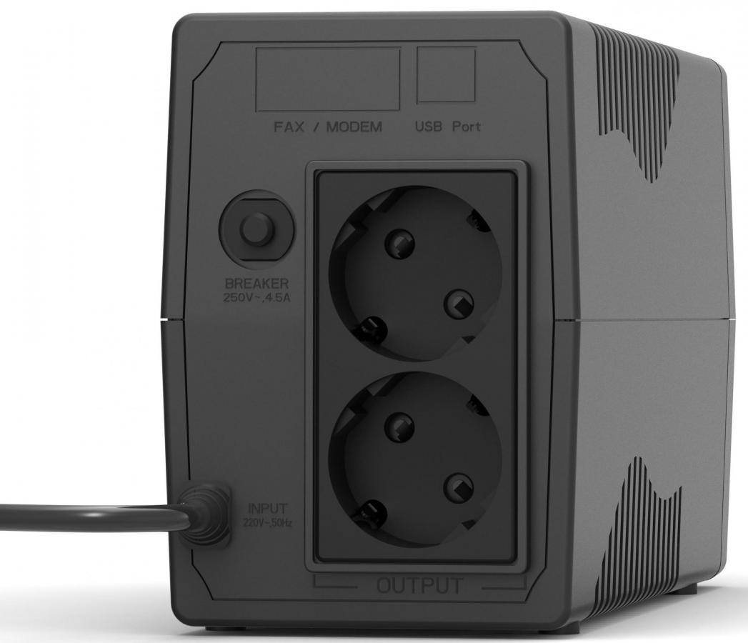 LAMTECH UPS WITH AVR 800V,CPU 12V9AH 2 SCHUKO SOCKET