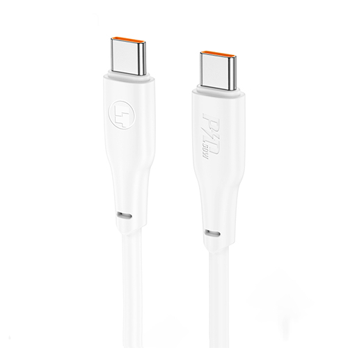 LAMTECH CHARGE AND DATA CABLE TYPE-C TO TYPE-C 60W 1M WHITE