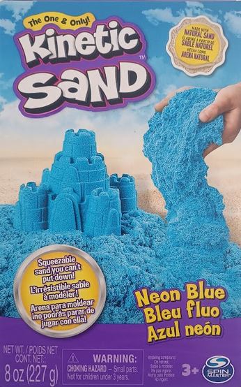 Spin Master Kinetic Sand - Neon Blue Basic Sand 8oz box (20138719)