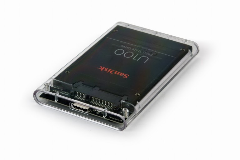 GEMBIRD USB 3,0 2,5' ENCLOSURE FOR 9,5MM DRIVE TRANSPARENT PLASTIC
