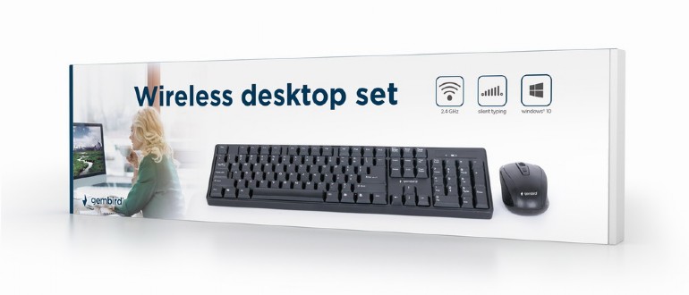 GEMBIRD WIRELESS DESKTOP SET US LAYOUT BLACK
