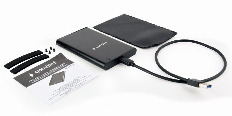 GEMBIRD USB 3.1 2,5' ENCLOSURE TYPE-C PORT BLACK
