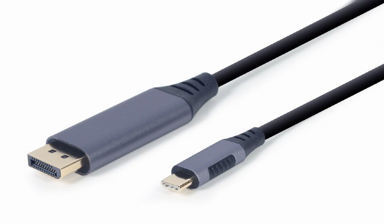 CABLEXPERT USB TYPE-C TO DISPLAYPORT MALE ADAPTER CABLE SPACE GREY RETAIL PACK 1,8M
