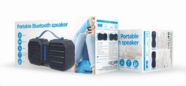 GEMBIRD BLUETOOTH SPEAKER BLACK/BLUE