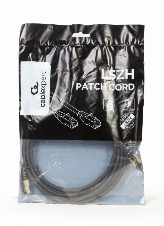 CABLEXPERT S/FTP CAT. 8 LSZH PATCH CORD BLACK 2M