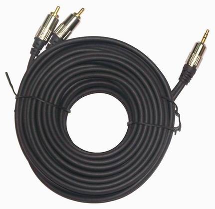 CABLXPERT 3,5MM STEREO PLUG TO 2*RCA PLUGS 1,5M CABLE GOLD-PLATED CONNECTORS