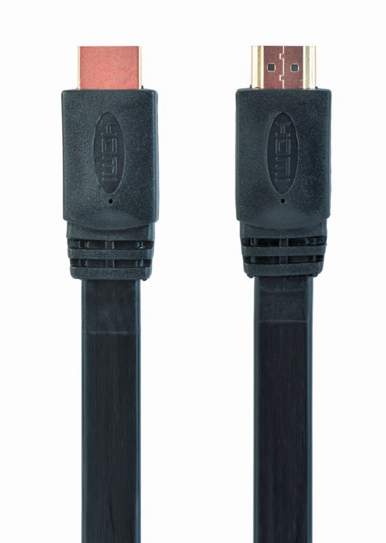 CABLEXPERT HIGH SPEED HDMI FLAT CABLE WITH ETHERNET 1,8M BLACK