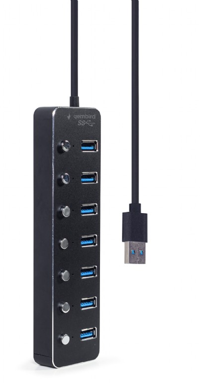 GEMBIRD 7-PORT USB3.1 (GEN1) HUB WITH SWITCHES