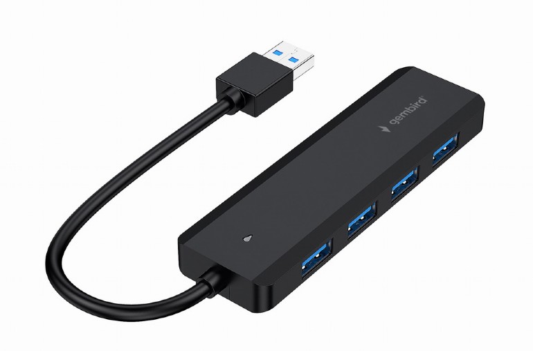 GEMBIRD 4-PORT USB 3.1 (Gen 1) HUB BLACK