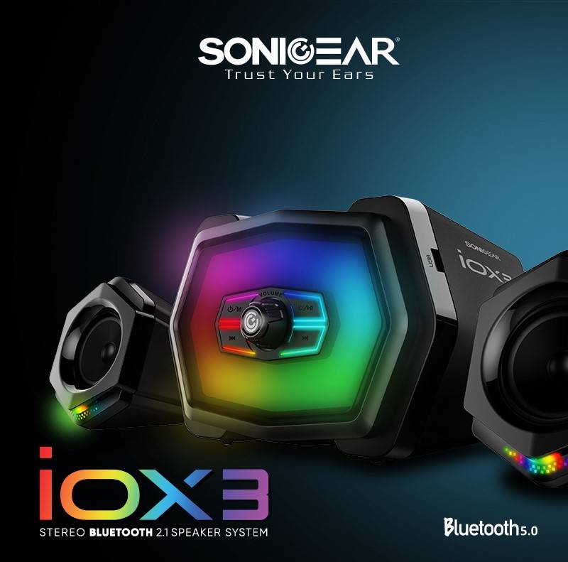 SONIC GEAR IOX 3 STEREO BLUETOOTH 2.1 SPEAKER SYSTEM