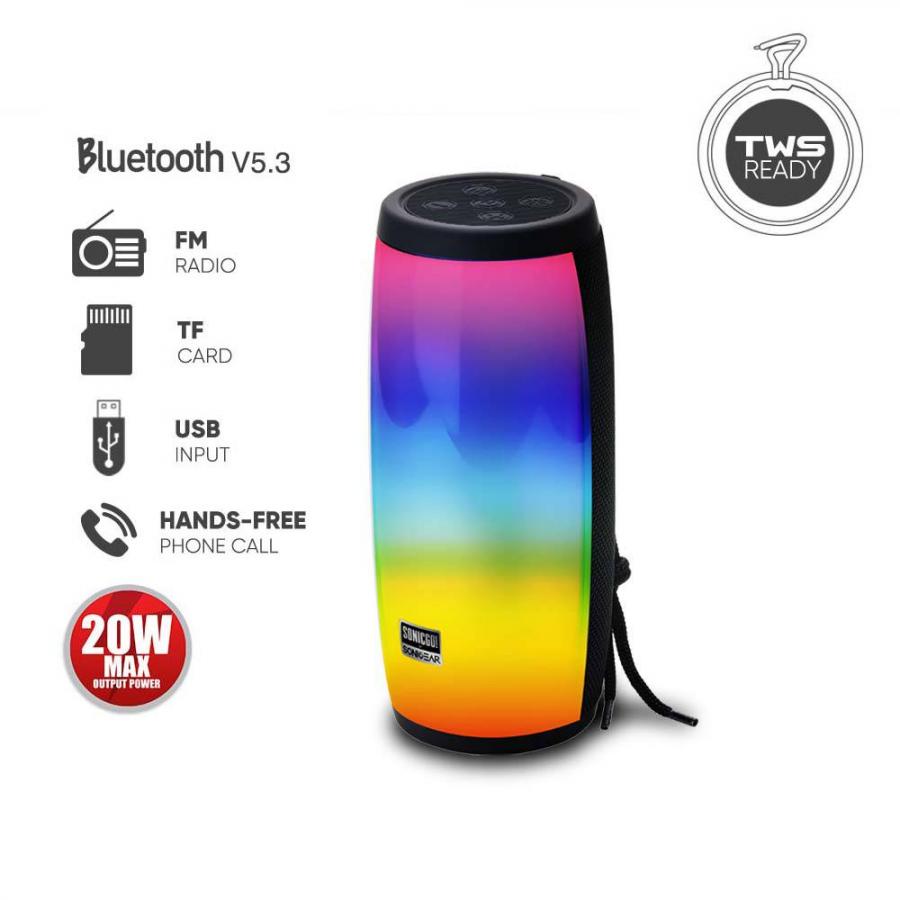 SONIC GEAR BT5.3 RGB PORTABLE WIRELESS SPEAKER WITH FM SONICGO 6