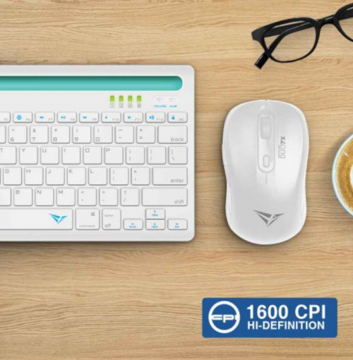 ALCATROZ SILENT AIRMOUSE DUO 7X WIRELESS/BT MOUSE WHITE