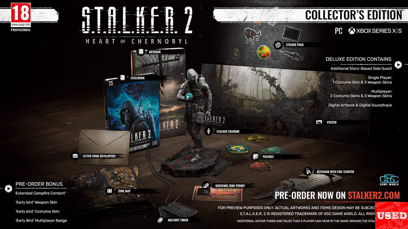 S.T.A.L.K.E.R. 2: Heart of Chornobyl Deluxe Edition ( XONE & XBOX SERIES X ) USED