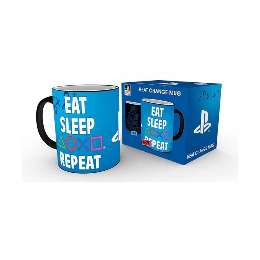 Abysse Playstation - Eat Sleep Repeat Heat Change Mug (320ml) (MGH0071)