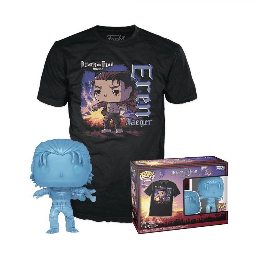 Funko Pop!  Tee (Adult): Attack on Titan - Eren with Marks Vinyl Figure and T-Shirt (L)
