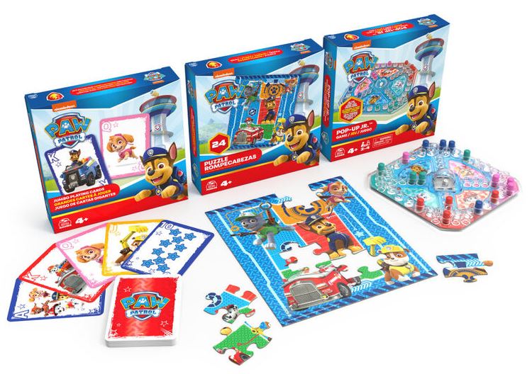 Spin Master Paw Patrol Patrol Game Bundle - Jumbo Cards, Pop-Up Game, 24-Piece Puzzle (6066829)