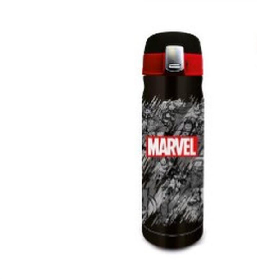 Stor Marvel Pattern Insulated Stainless Steel Traveling Bottle (410ml) (75413)
