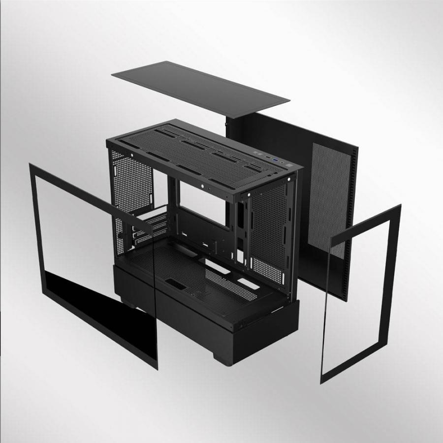 ARMAGGEDDON RGB M-ATX DUAL CHAMBER GAMING CASE AQUARON DUPLEX PRO WHITE