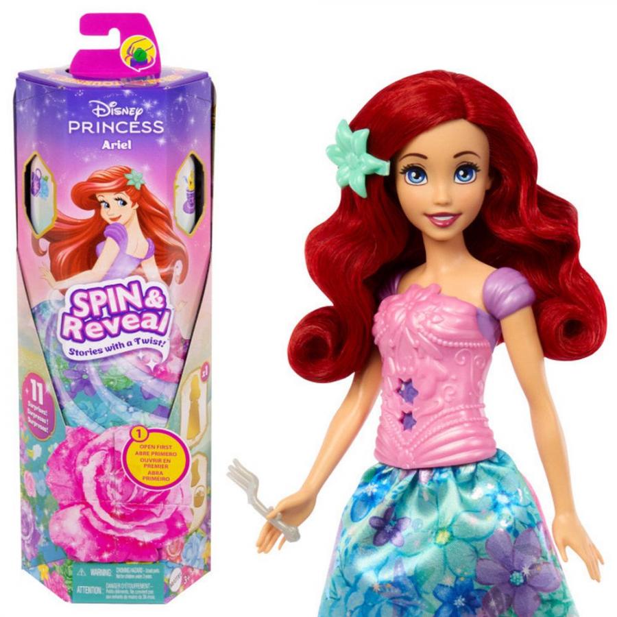 Mattel DISNEY PRINCESS - SPIN  REVEAL ΑΡΙΕΛ (HTV88)