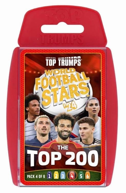 Winning Moves: Top Trumps - World Football Stars 2024 The Top 200 Pack 4 - Card Game (WM04803-EN1)