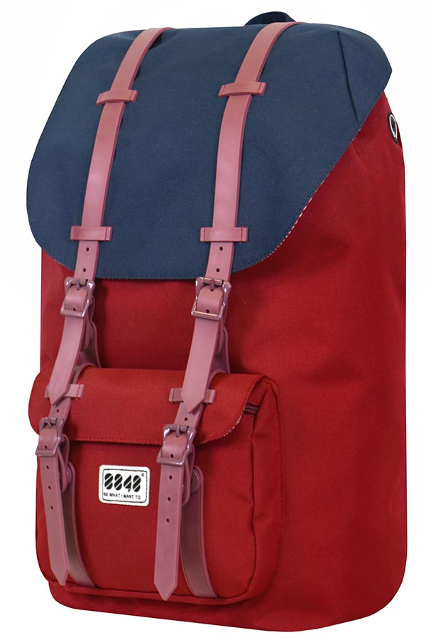 8848 TRAVEL BACKPACK 15,6' UNISEX WATERPROOF BURGUNDY BLUE