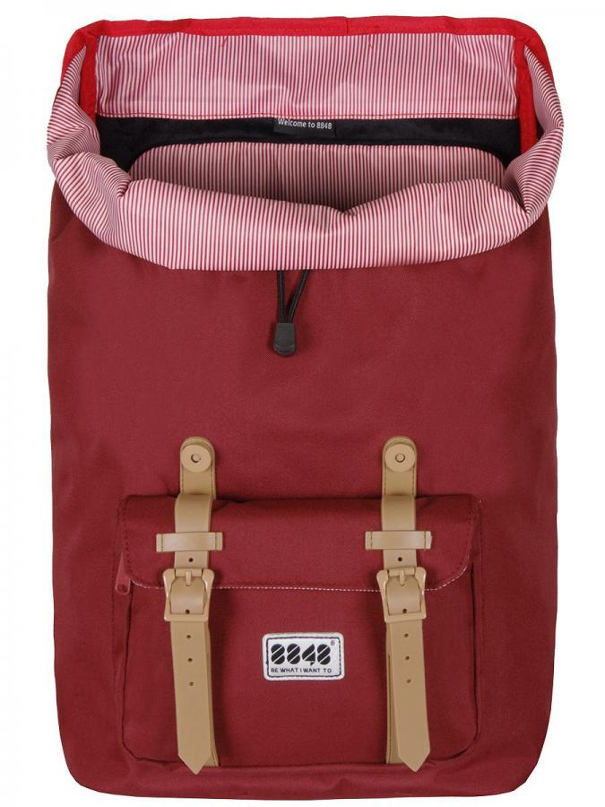 8848 TRAVEL BACKPACK 15,6' UNISEX WATERPROOF BURGUNDY