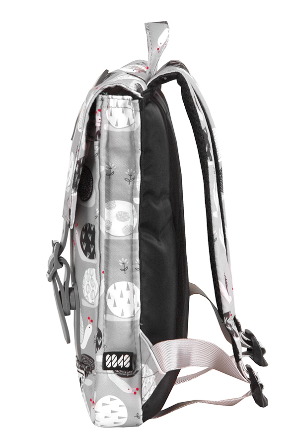 8848 BACKPACK FOR CHILDREN WITH SNAILS PRINT GREY