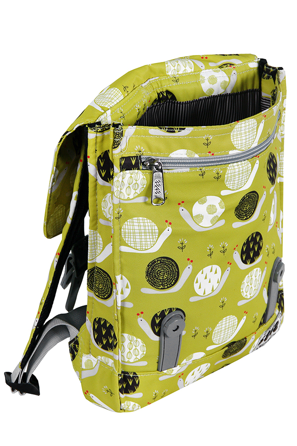 8848 BACKPACK FOR CHILDREN WITH SNAILS PRINT YELLOW