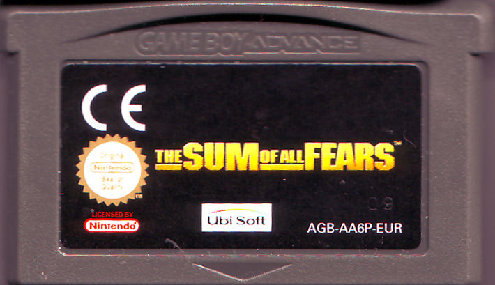 The Sum Of All Fears GameBoy Advance UNBOXED (Worn Sticker)