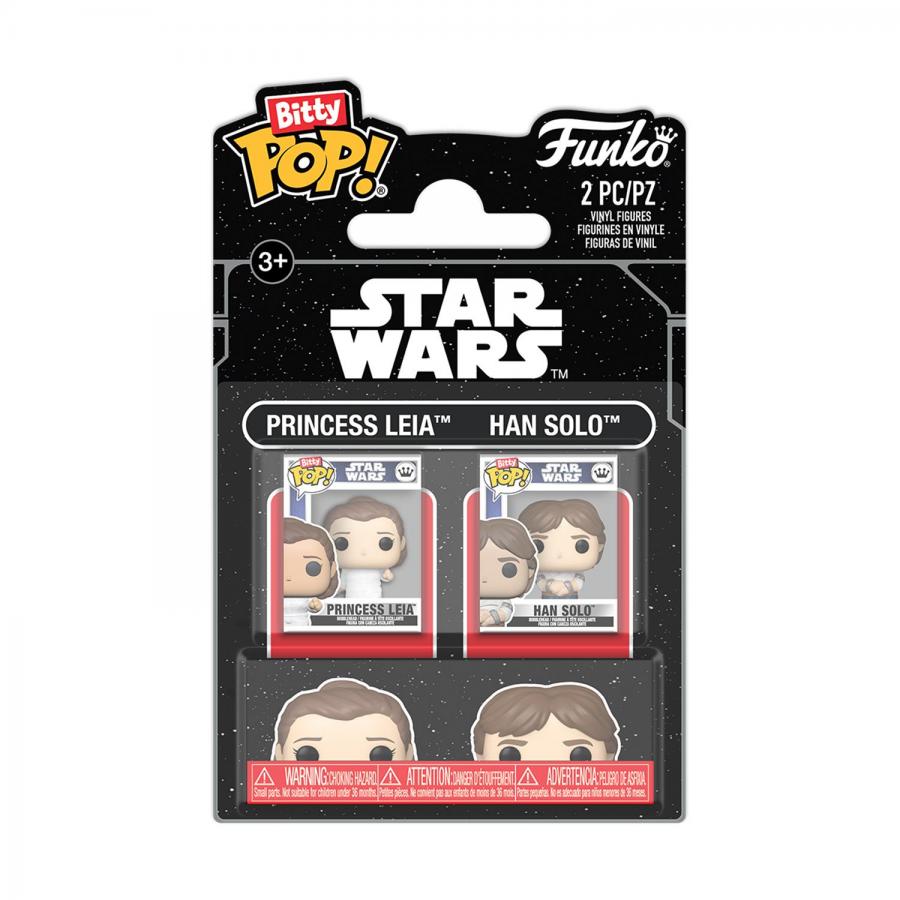 Funko Bitty Pop! 2-Pack: Star War - Princess Leia & Han Solo Vinyl Figures