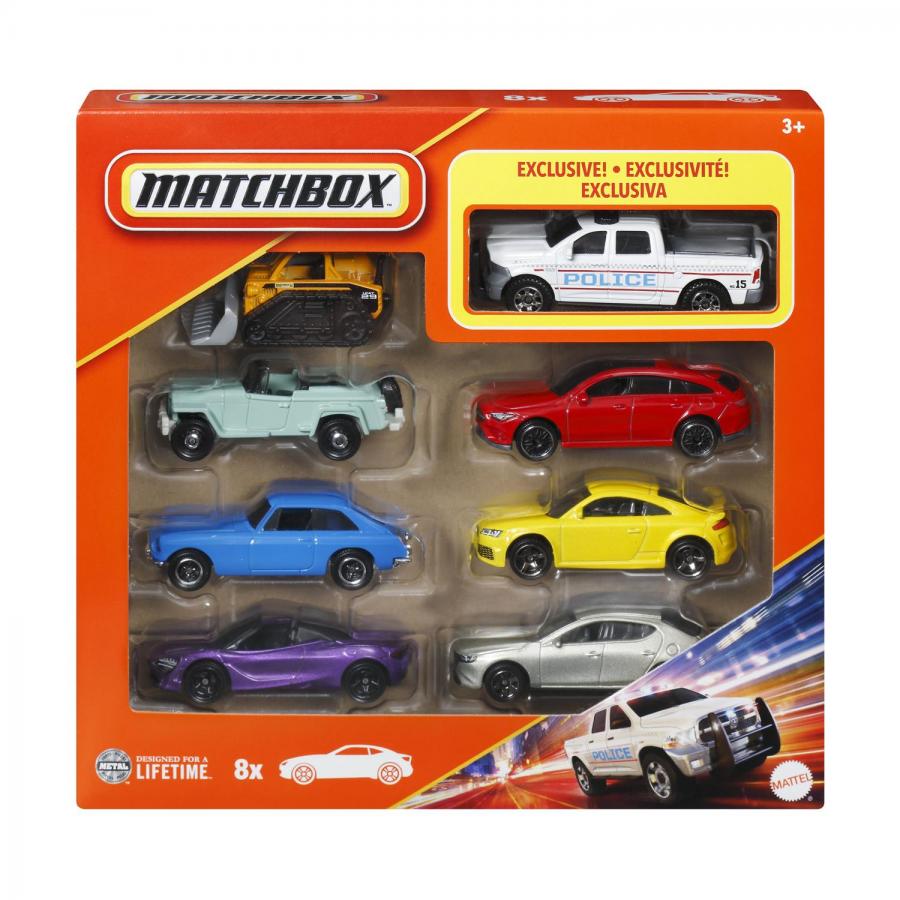Mattel Matchbox - '15 Ram 1500 Police Vehicle Set Of 8 (JCT81)