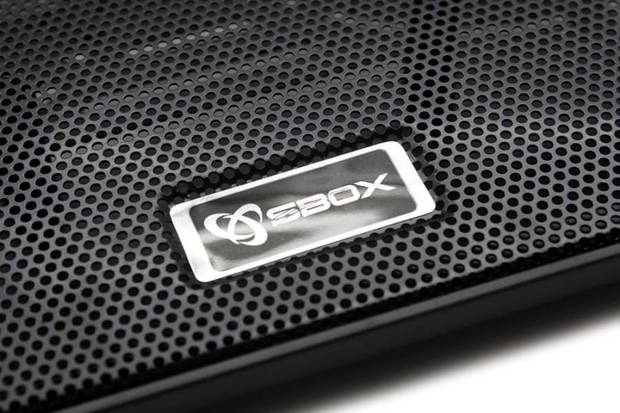 SBOX USB COOLING PAD 15,6' 2xBLUE LED FAN 140 mm