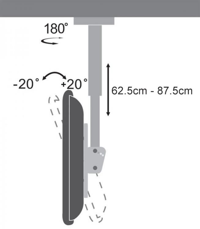 SBOX CEILING MOUNT FOR LCD-PLASMA SCREENS 23'-43'