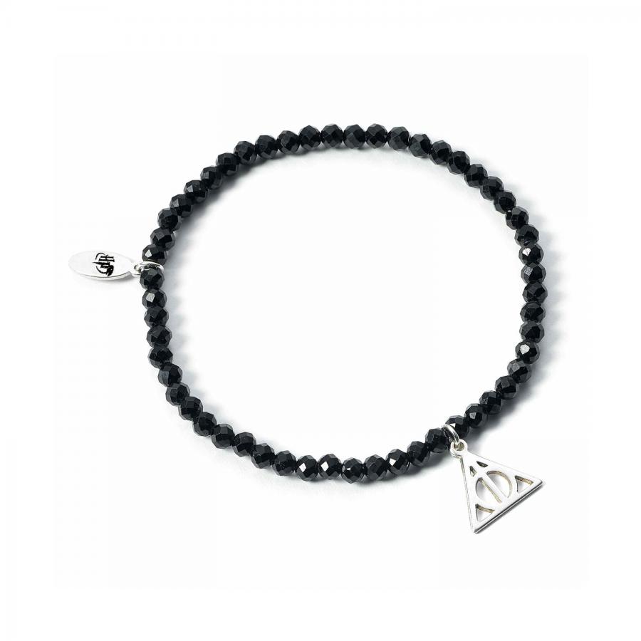 Carat Shop Harry Potter - Semi Precious Stone Bracelet with Sterling Silver Deathly Hallows Charm (HPCR0529)