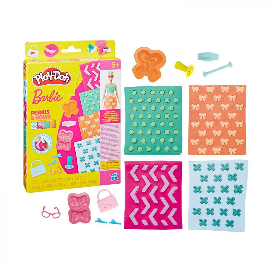Hasbro Play-Doh: Fashion - Barbie Designer Patterns Packs Pearls And Bows (G1365)