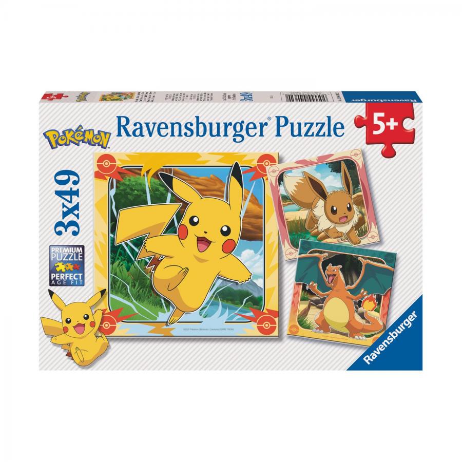 Ravensburger Puzzle: Pokemon Pikachu (3x49 pcs) (12004062)