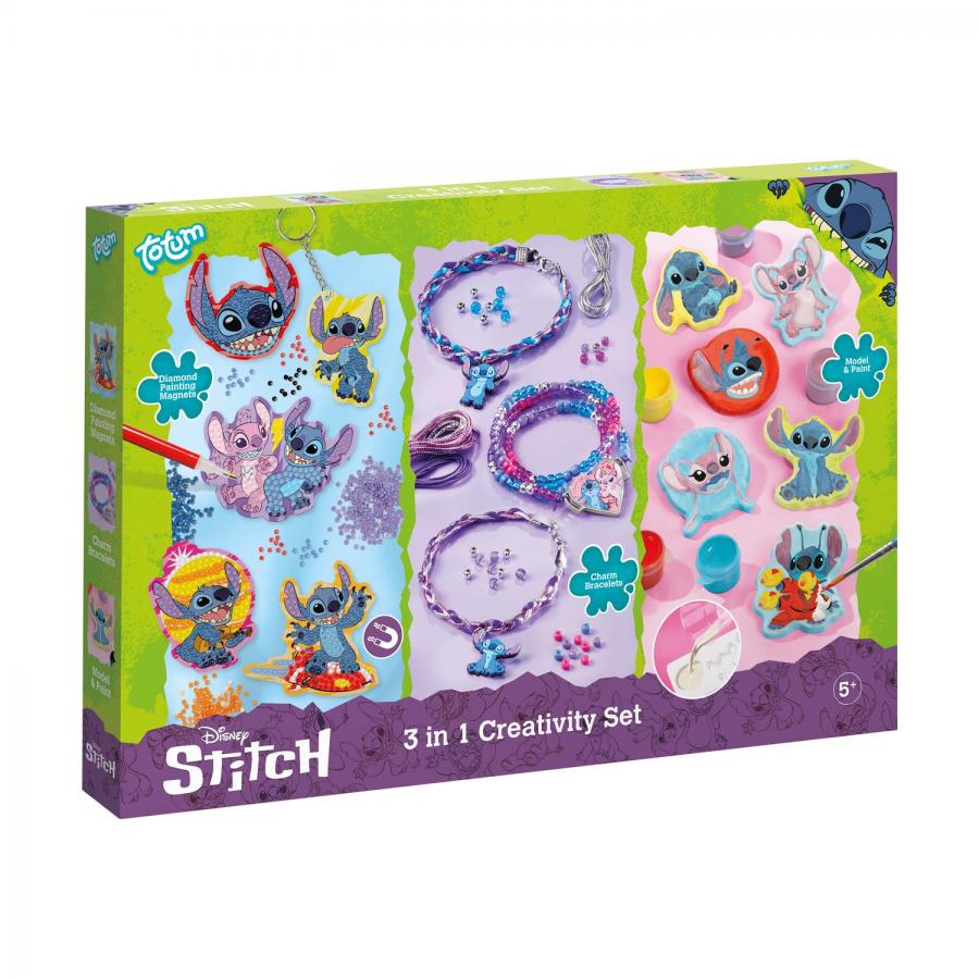 Totum Disney Stitch 3 In 1 Set - Diam.Paint,Bracelets,Pl (TT700161)