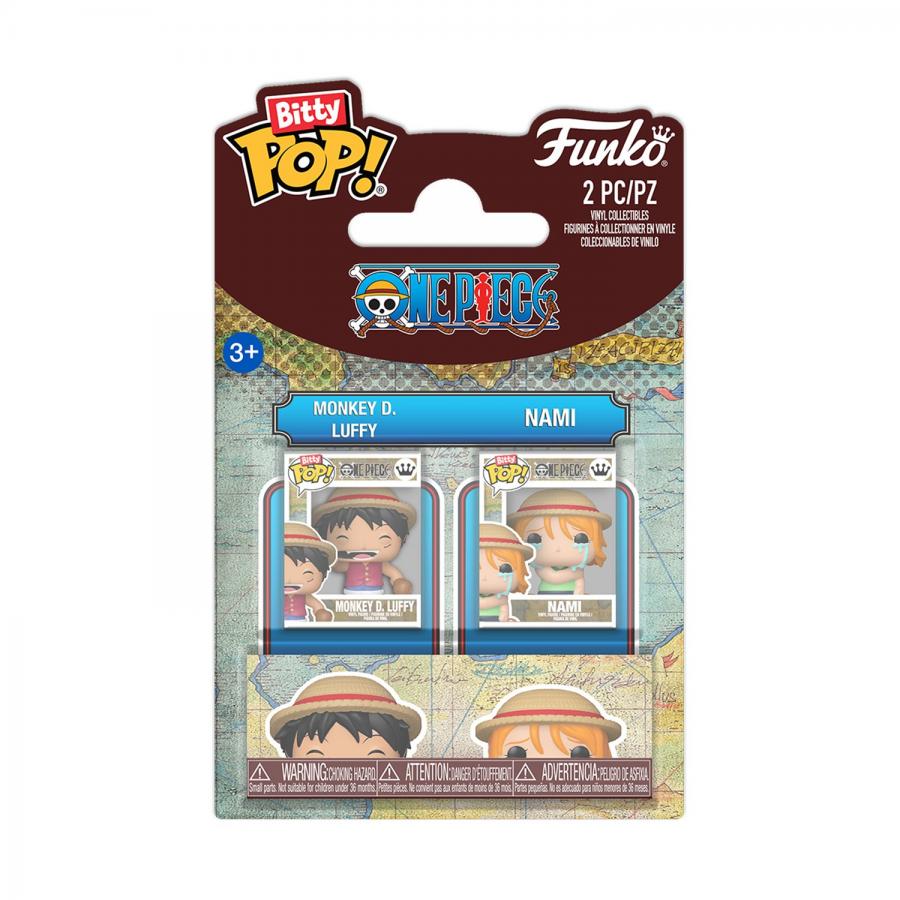 Funko Bitty Pop! 2-pack: One Piece - Monkey D. Luffy & Nami Vinyl Figures