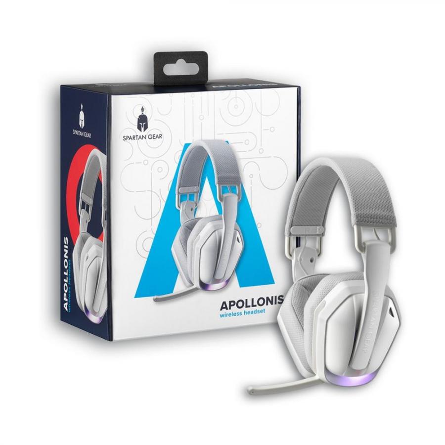 Spartan Gear - Apollonis Wireless Headset (compatible with PC, playstation 4, playstation 5, switch, switch 2) (color: White)