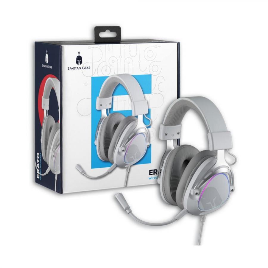 Spartan Gear - Erato Wired Headset (compatible with PC, playstation 4, playstation 5, xboxone, xbox series x/s, switch, switch 2) (color: White)