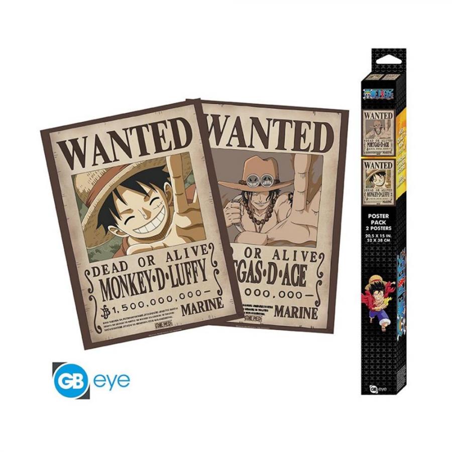 Abysse: One Piece - Wanted Luffy & Ace 2-Pack Posters (52x38cm) (GBYDCO339)