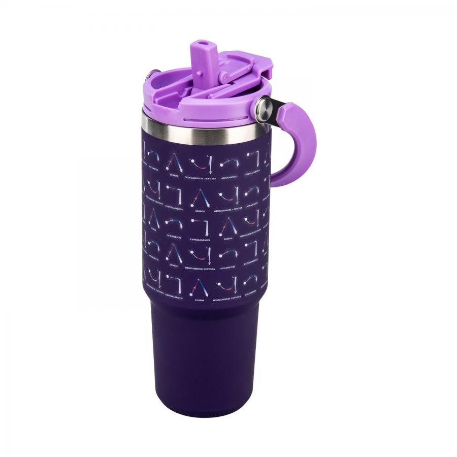 Paladone: Harry Potter - Hogwarts Spells Insulated Cup with Top Handle (900ml) (PP15887HP)