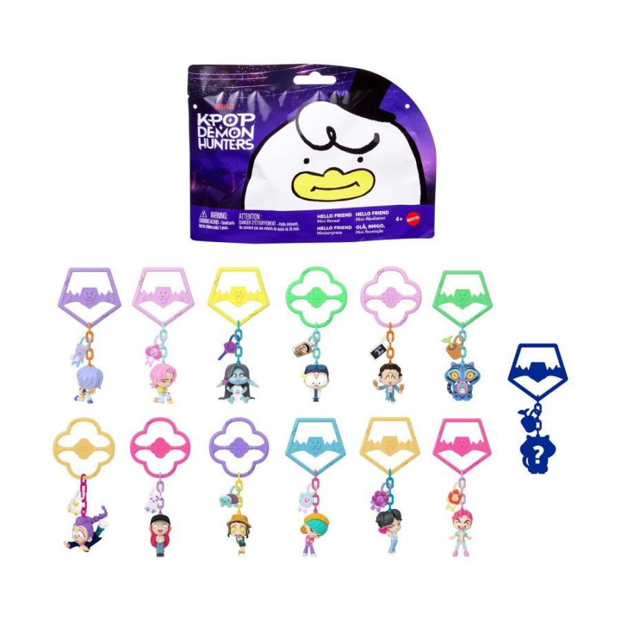 Mattel K-POP Demon Hunters: Hello Friend - Mini Collectible Keychain Figure (Blind Bag) (JRN57)
