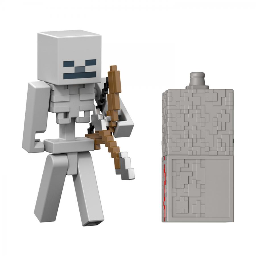 Mattel Minecraft: - Figures 8Cm – Minecraft Redstone Charged Skeleton (JJR93)