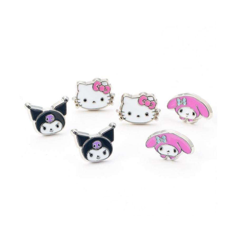 Carat Shop Hello Kitty - Kuromi And My Melody Stud Earring Set (HKES0014)