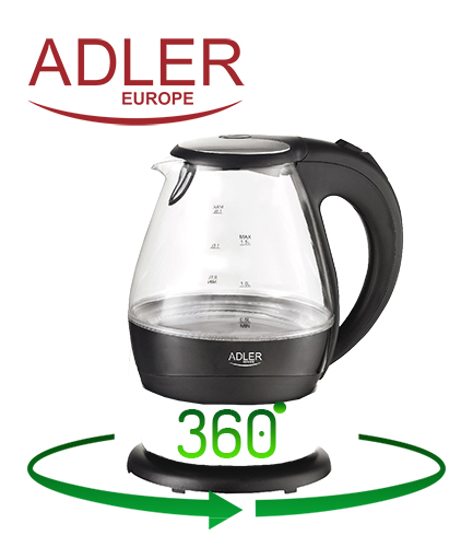 ADLER GLASS KETTLE 1,5L