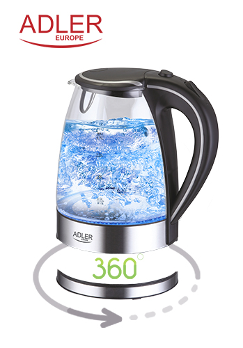 ADLER GLASS KETTLE 1,7L